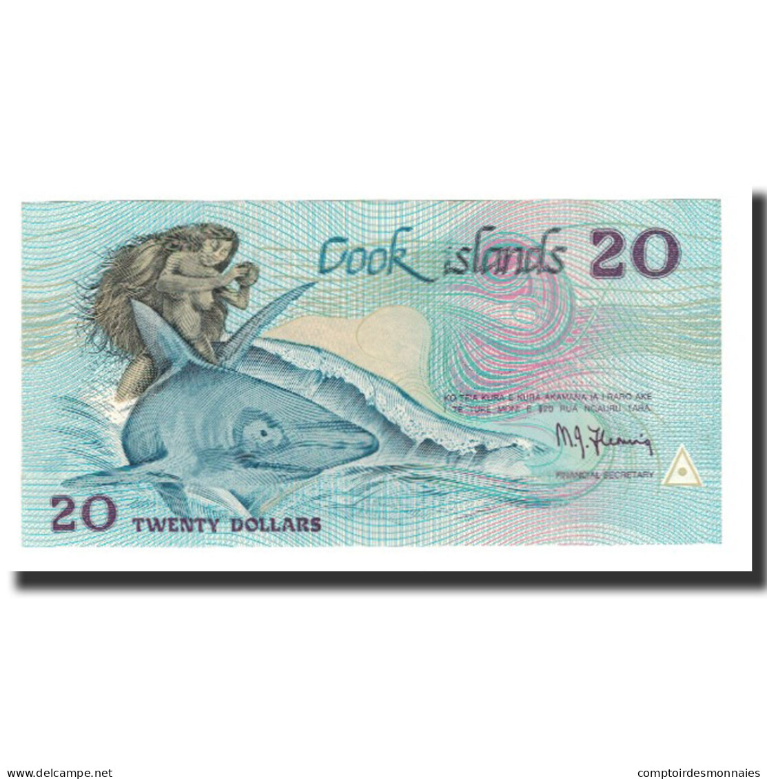 Billet, Îles Cook, 20 Dollars, Undated (1987), KM:5b, SUP+ - Cookeilanden