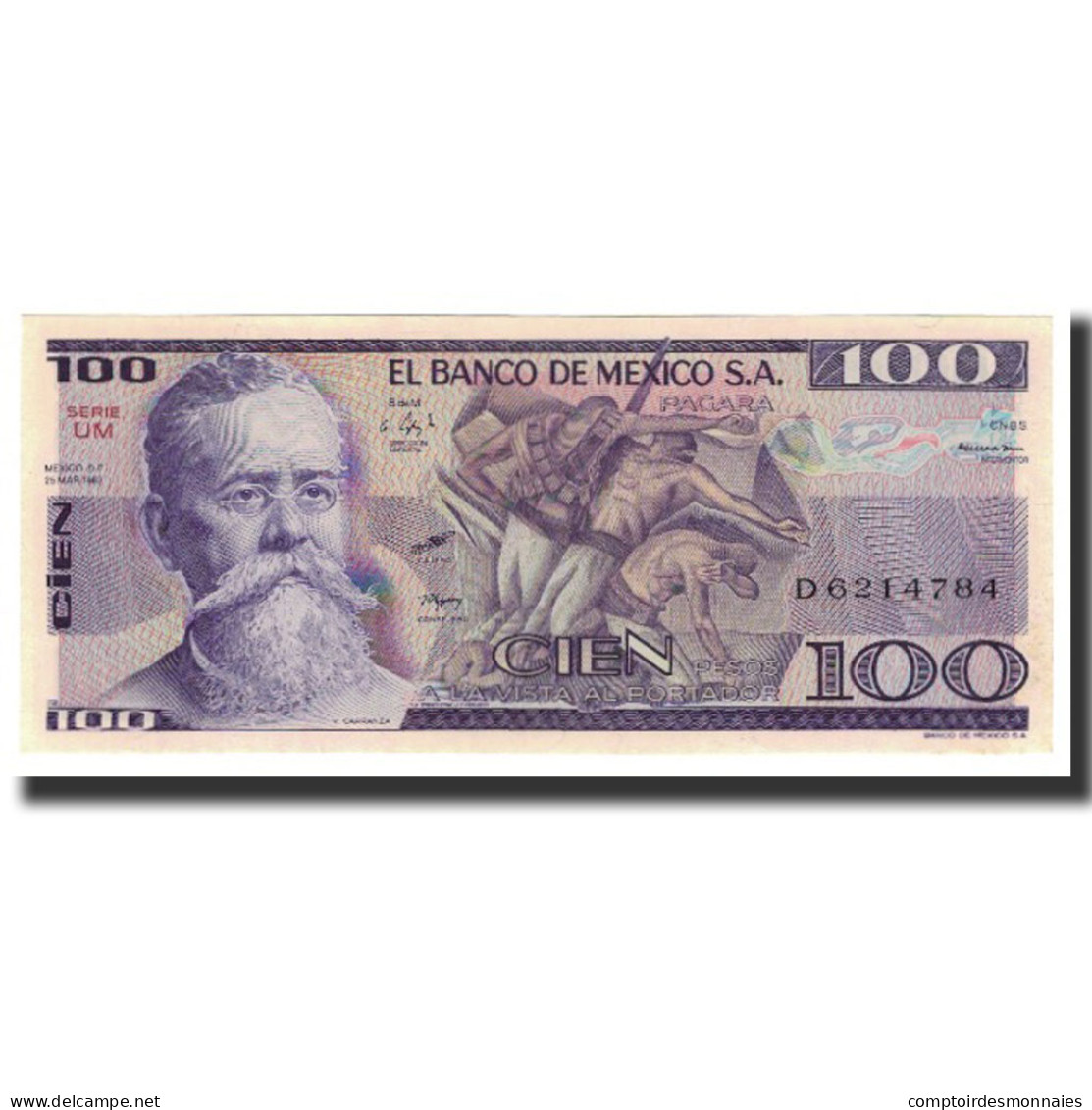 Billet, Mexique, 100 Pesos, 1982-03-25, KM:74c, SPL+ - Mexiko