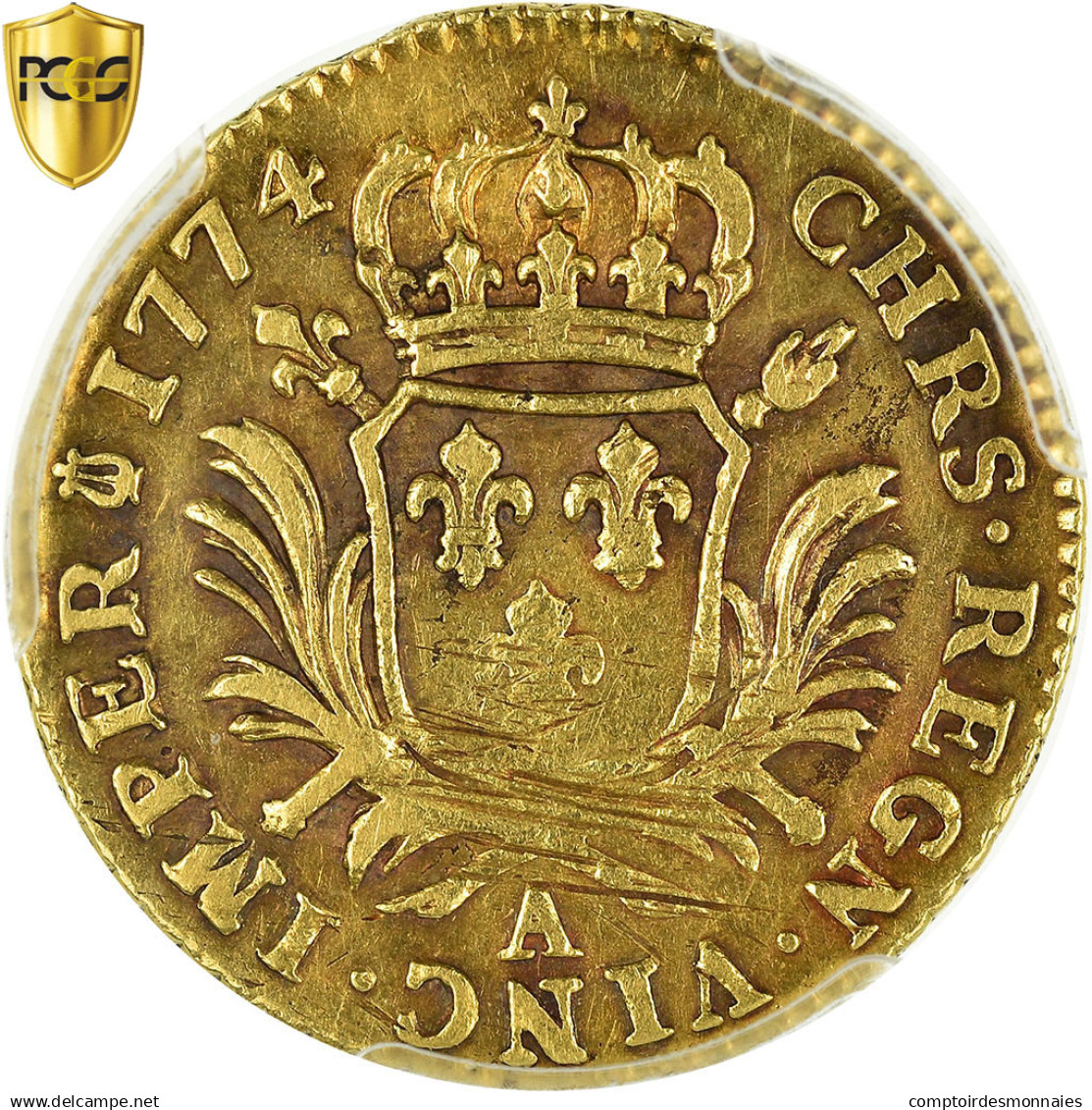 France, Louis XVI, Louis D'or Aux Palmes, 1774, Paris, Or, PCGS, VF30 - 1774-1791 Luis XVI