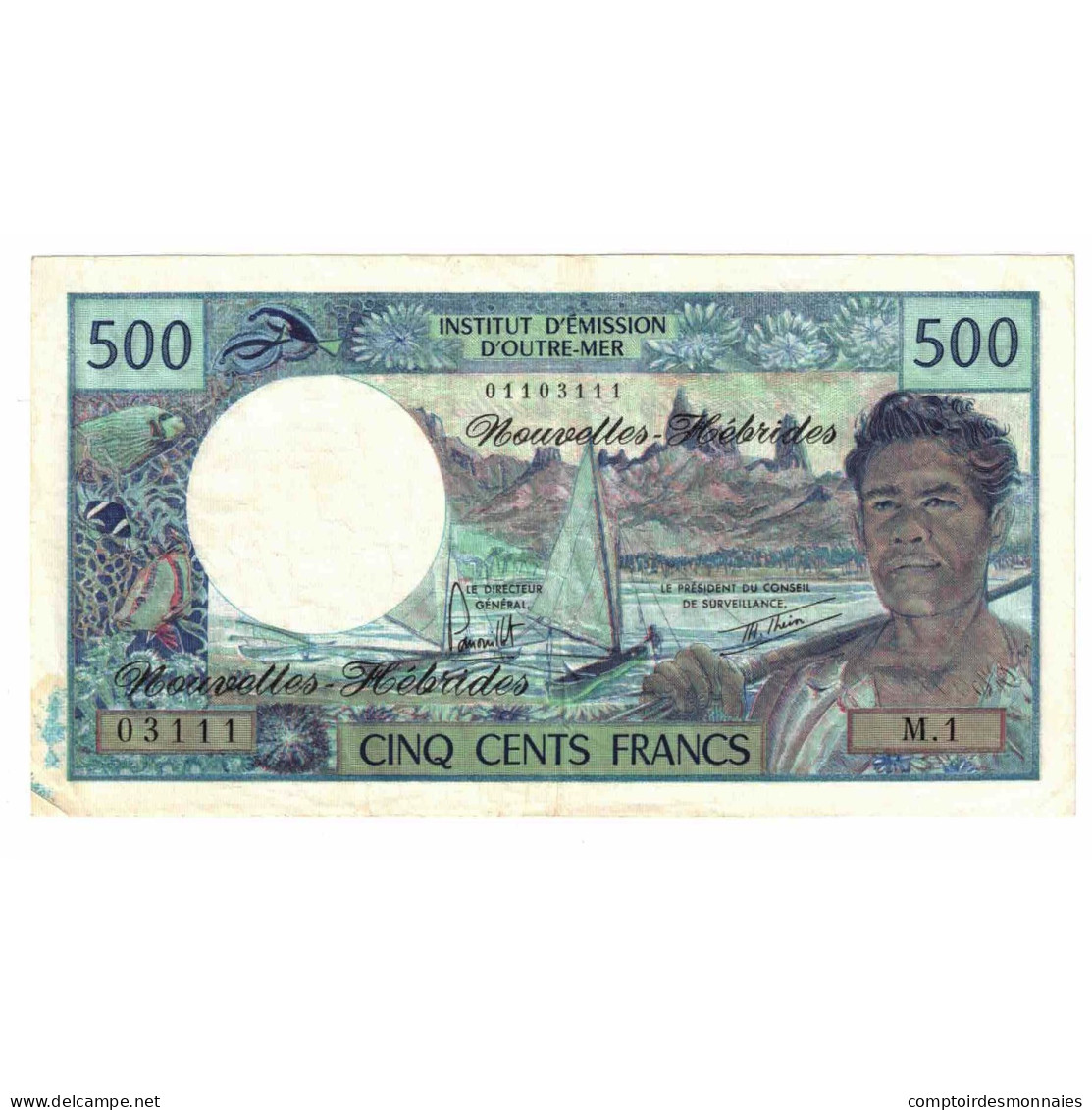 Billet, Condominium Des Nouvelles-Hébrides, 500 Francs, Undated (1979), KM:19b - Vanuatu