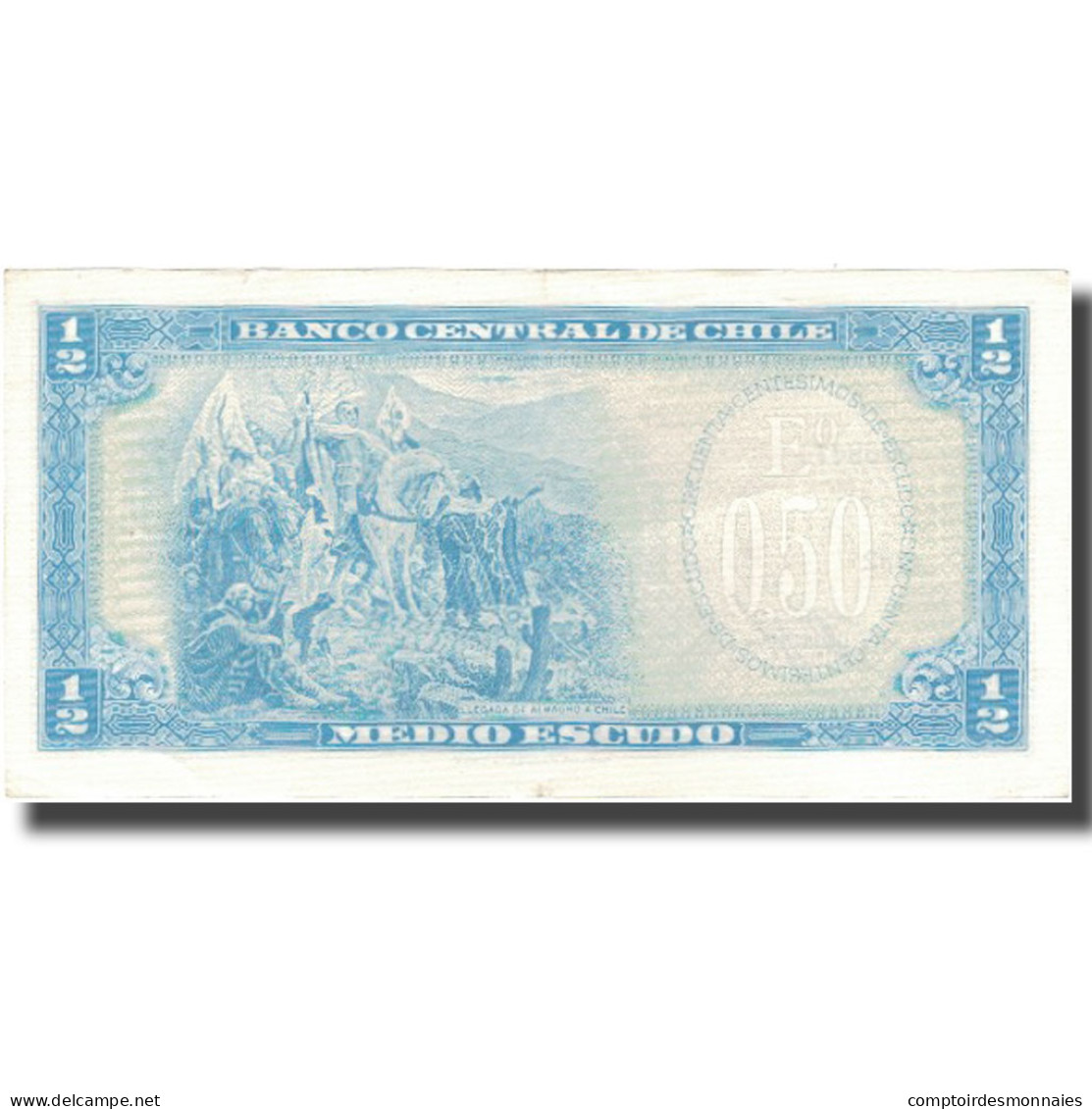 Billet, Chile, 1/2 Escudo, KM:134a, SUP - Cile