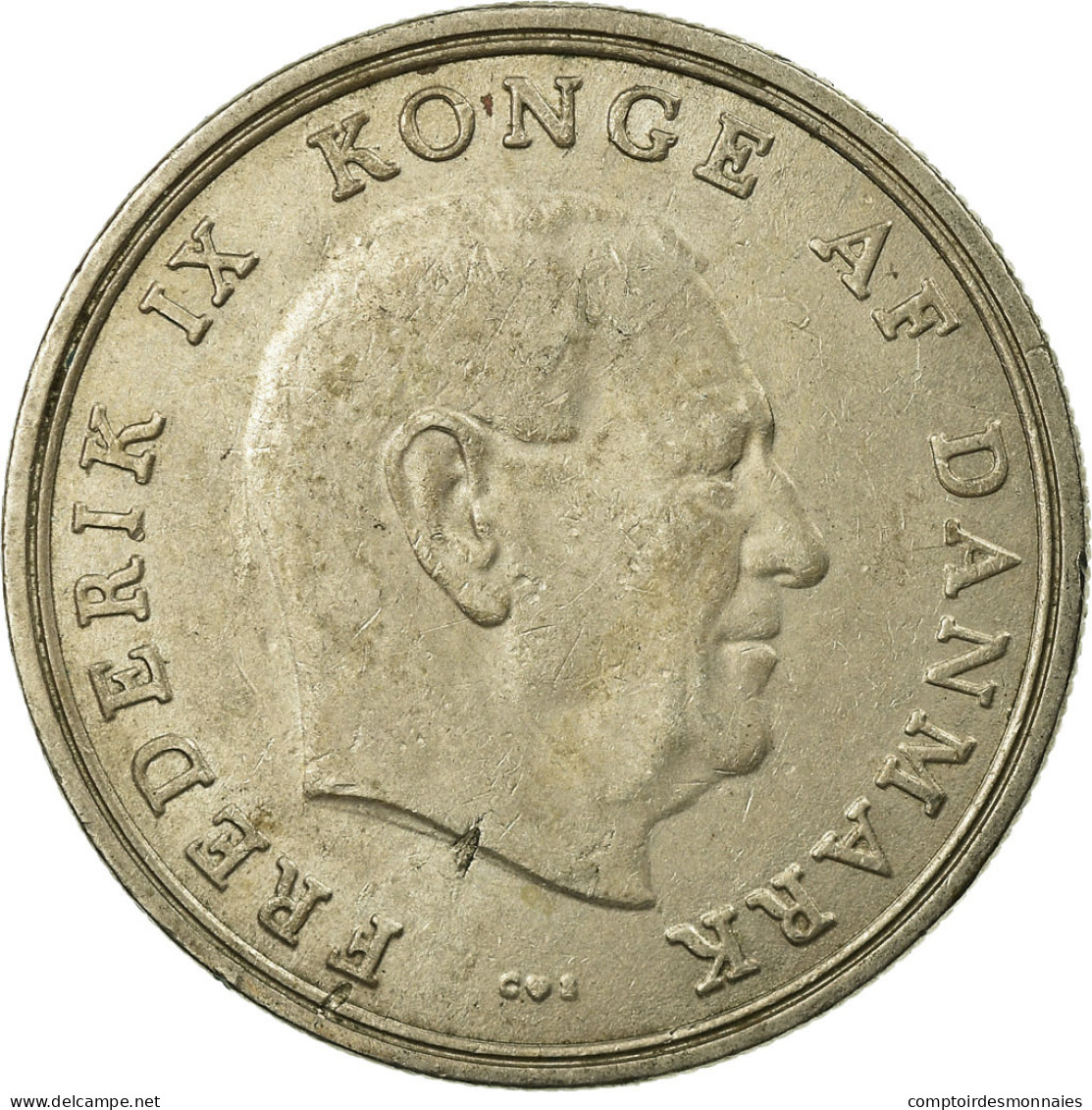 Monnaie, Danemark, Frederik IX, 5 Kroner, 1970, Copenhagen, TTB, Copper-nickel - Dänemark