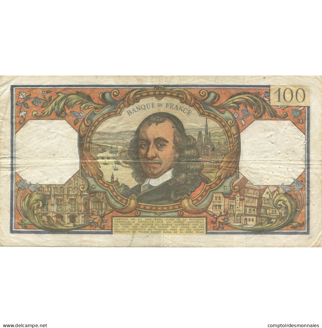 France, 100 Francs, Corneille, 1968, 1968-05-02, TTB, Fayette:65.22, KM:149c - 100 F 1964-1979 ''Corneille''