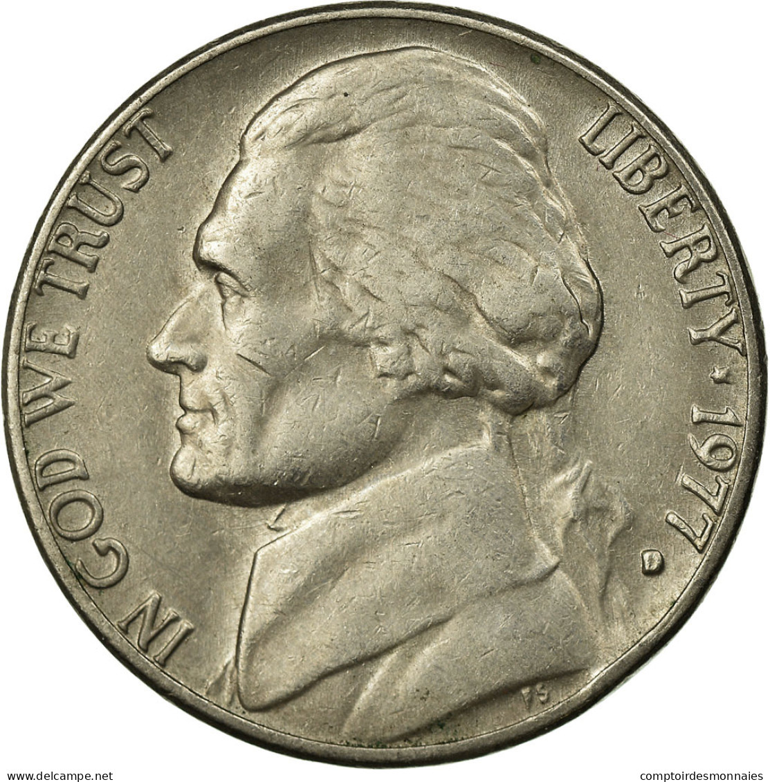 Monnaie, États-Unis, Jefferson Nickel, 5 Cents, 1977, U.S. Mint, Denver, TTB - 1938-…: Jefferson