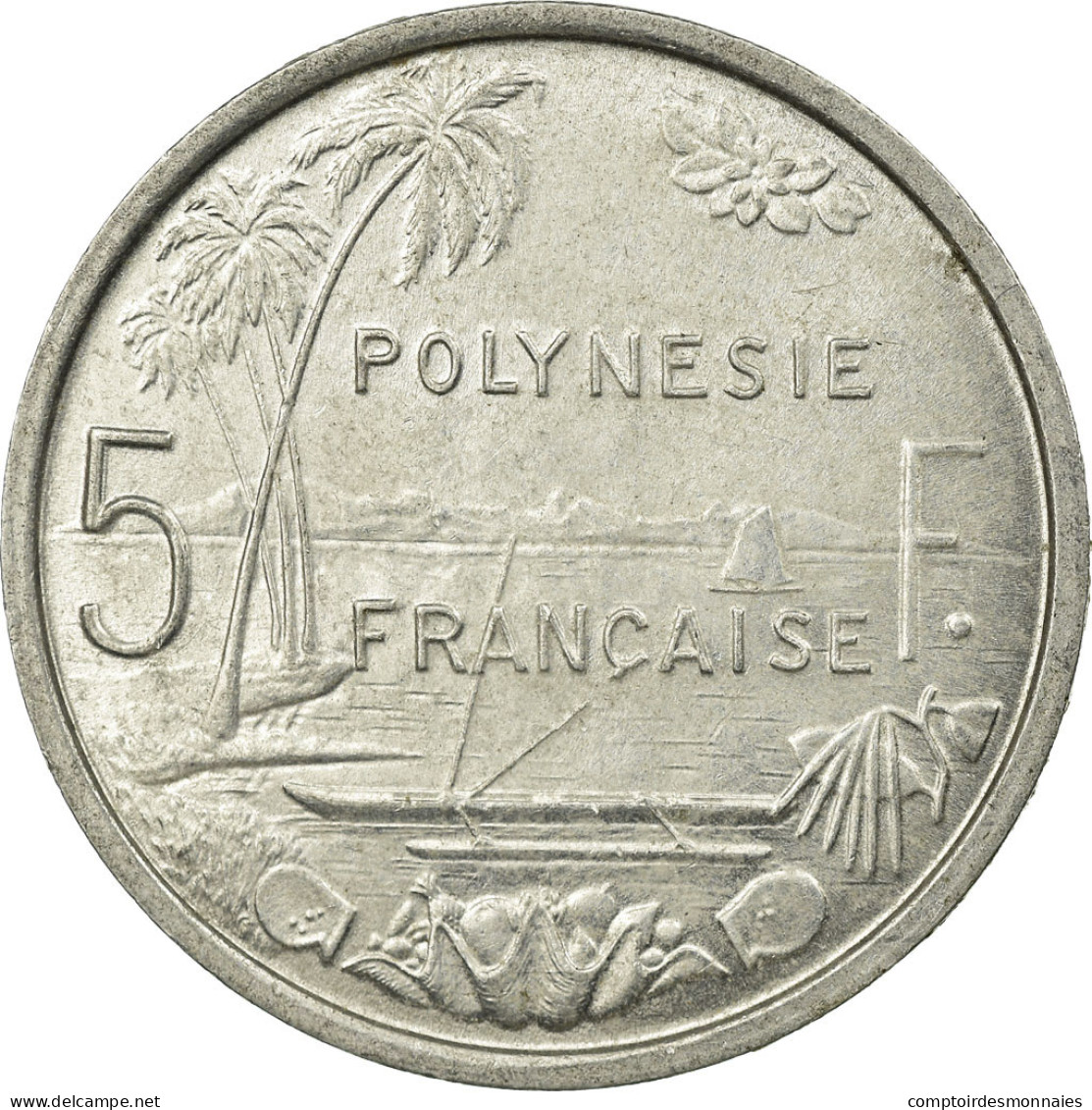 Monnaie, French Polynesia, 5 Francs, 1965, Paris, TB, Aluminium, KM:4 - French Polynesia