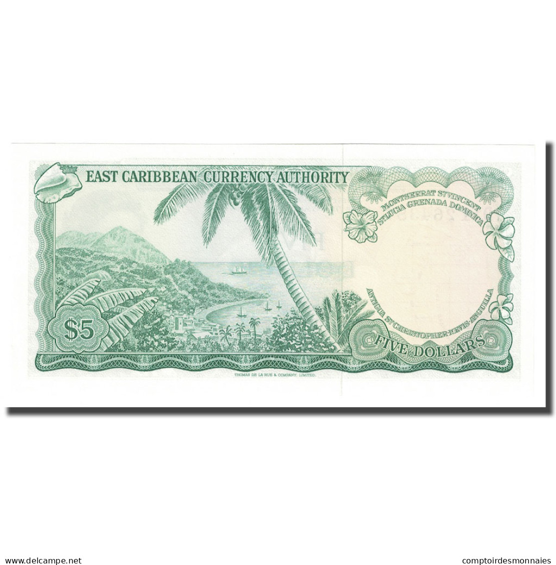 Billet, Etats Des Caraibes Orientales, 5 Dollars, Undated (1965), KM:14h, NEUF - Caraïbes Orientales