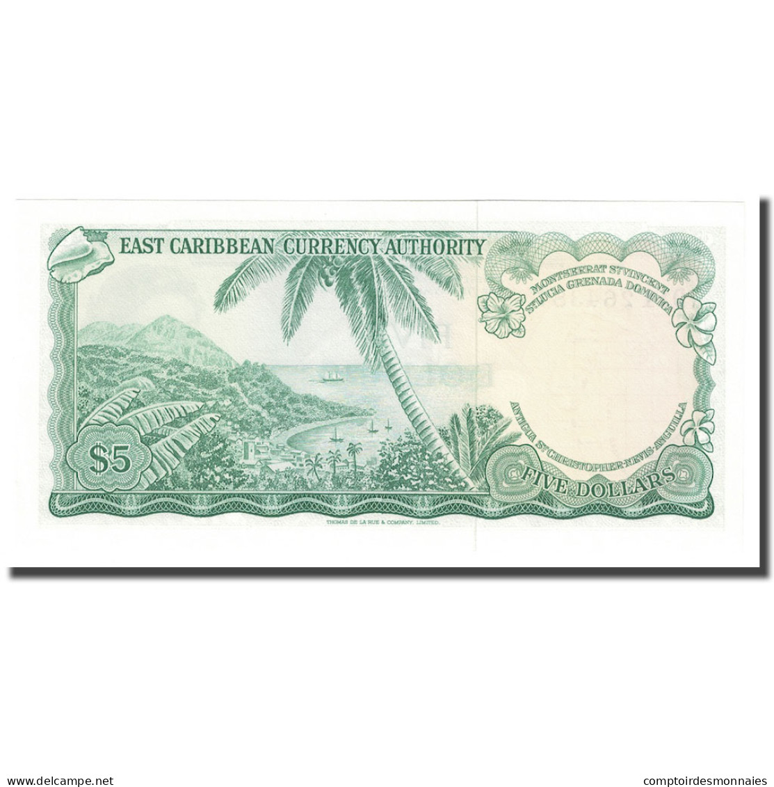 Billet, Etats Des Caraibes Orientales, 5 Dollars, Undated (1965), KM:14h, NEUF - Caribes Orientales