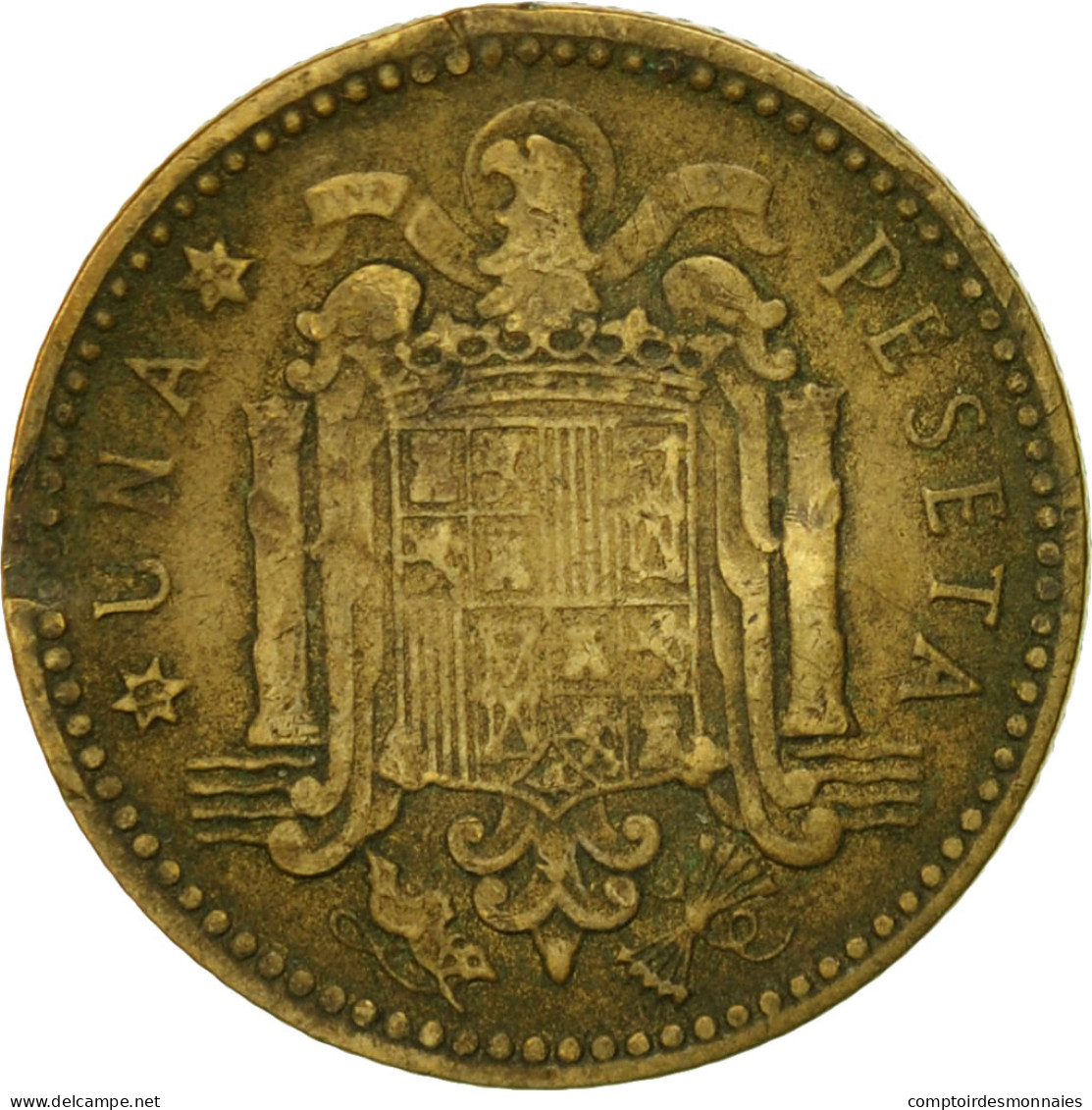 Monnaie, Espagne, Francisco Franco, Caudillo, Peseta, 1956, TB, Aluminum-Bronze - 1 Peseta