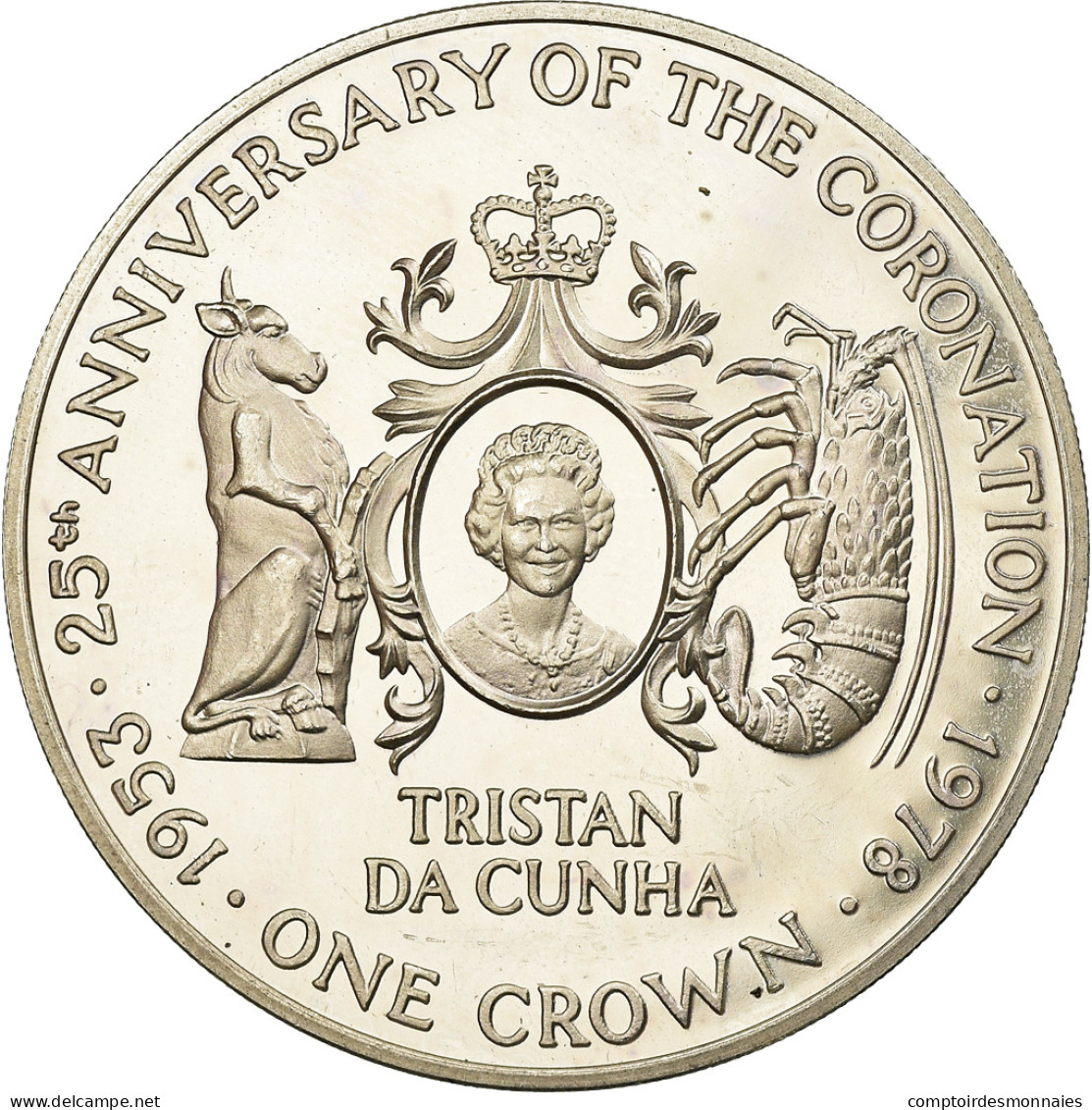 Monnaie, Tristan Da Cunha, Elizabeth II, Crown, 1978, Pobjoy Mint, Proof, SUP+ - Britse Maagdeneilanden