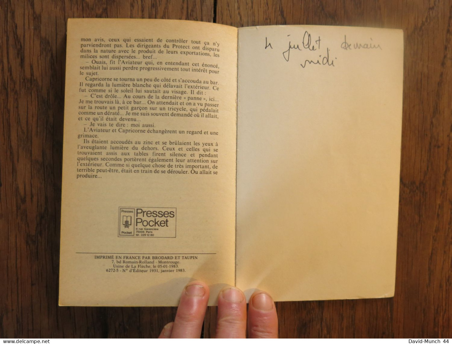 Soleil Hurlant de Pierre Pelot. Presses Pocket, Science-Fiction. 1983