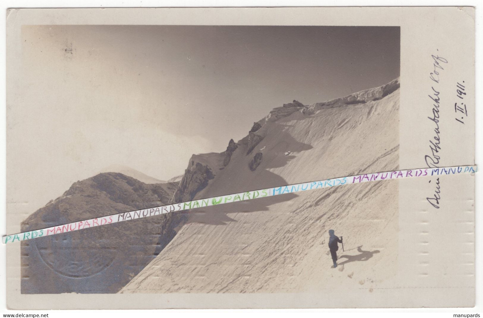 68 ROTHENBACHKOPF / CARTE PHOTO / 1911 / ALPINISME / ROTHENBACH KOPF / ALSACE / VOSGES - Alpinisme