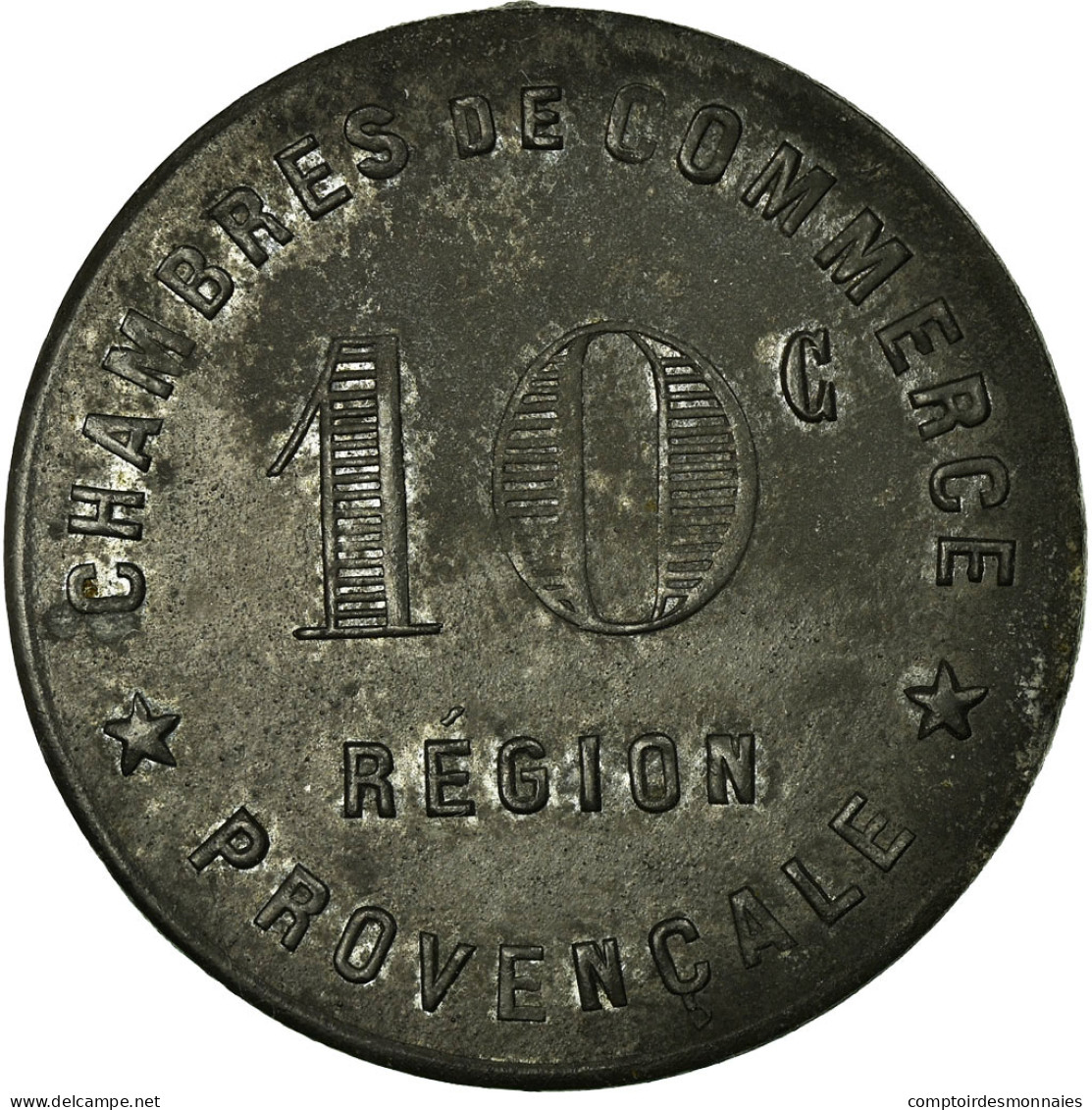 Monnaie, France, Chambres De Commerce De La Région Provençale, 10 Centimes - Monétaires / De Nécessité