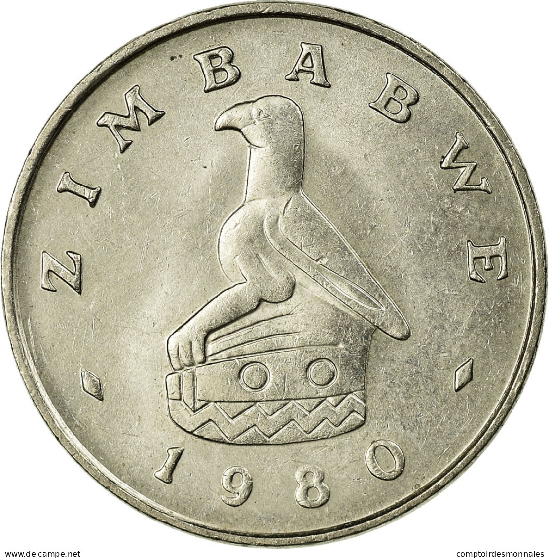 Monnaie, Zimbabwe, 10 Cents, 1980, TTB, Copper-nickel, KM:3 - Zimbabwe