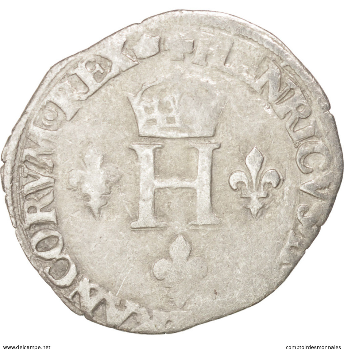 Monnaie, France, Demi Gros De Nesle, 1551, Paris, TB, Argent, Sombart:4458 - 1547-1559 Henry II