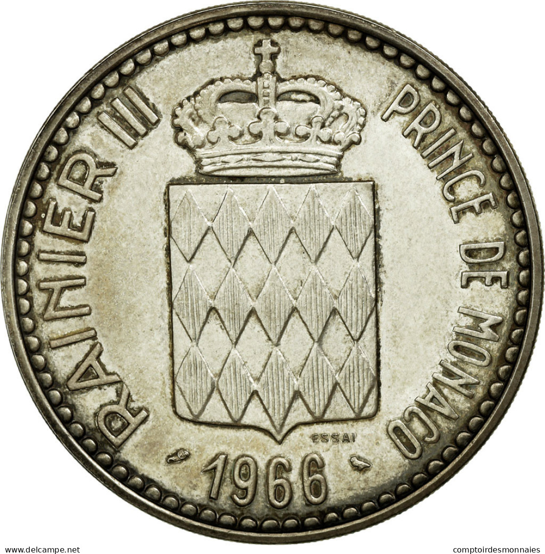 Monnaie, Monaco, 10 Francs, 1966, ESSAI, SUP, Argent, Gadoury:MC155, KM:E56 - 1960-2001 Neue Francs