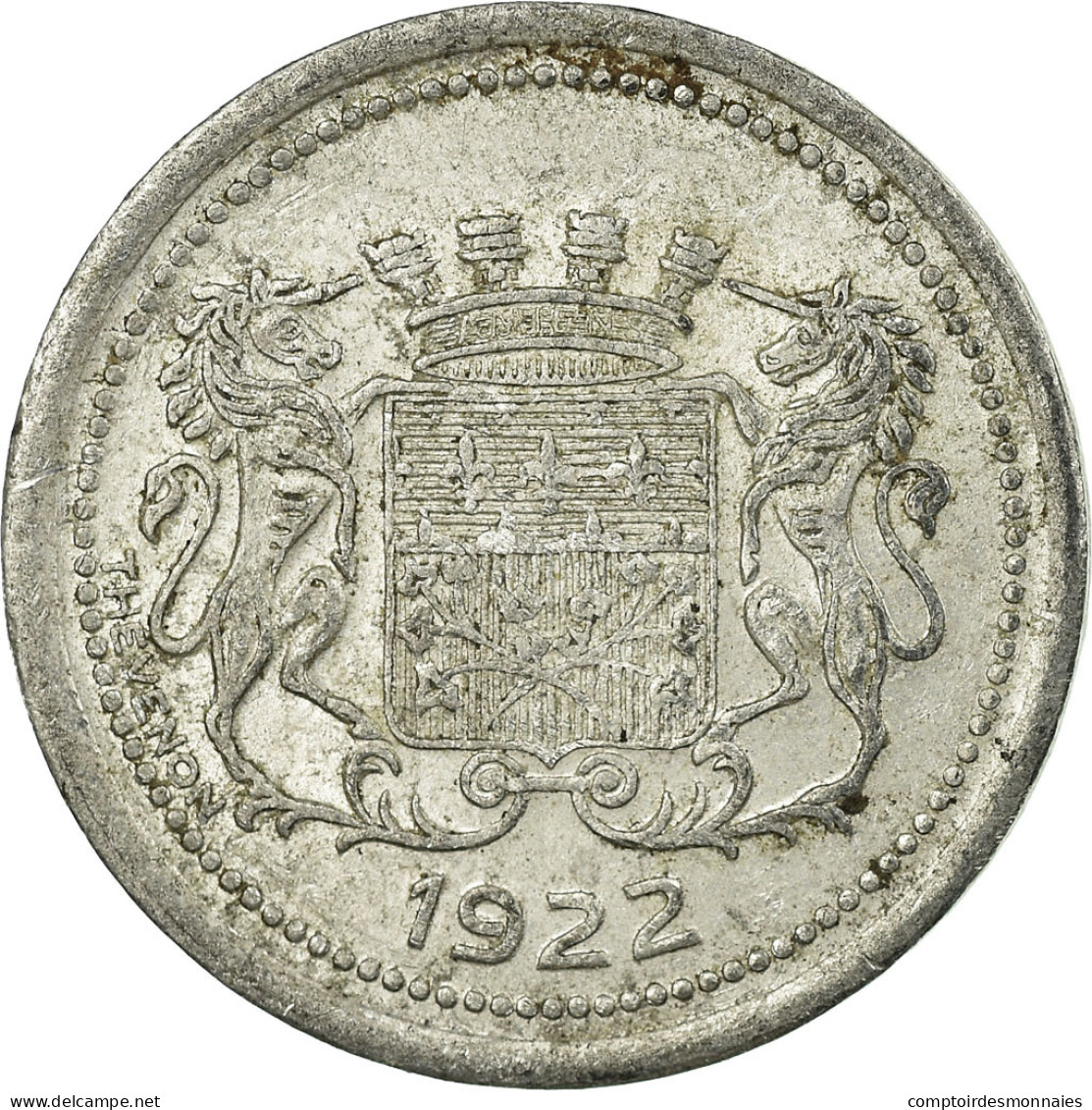 Monnaie, France, Chambre De Commerce, Amiens, 5 Centimes, 1922, TTB+, Aluminium - Monétaires / De Nécessité