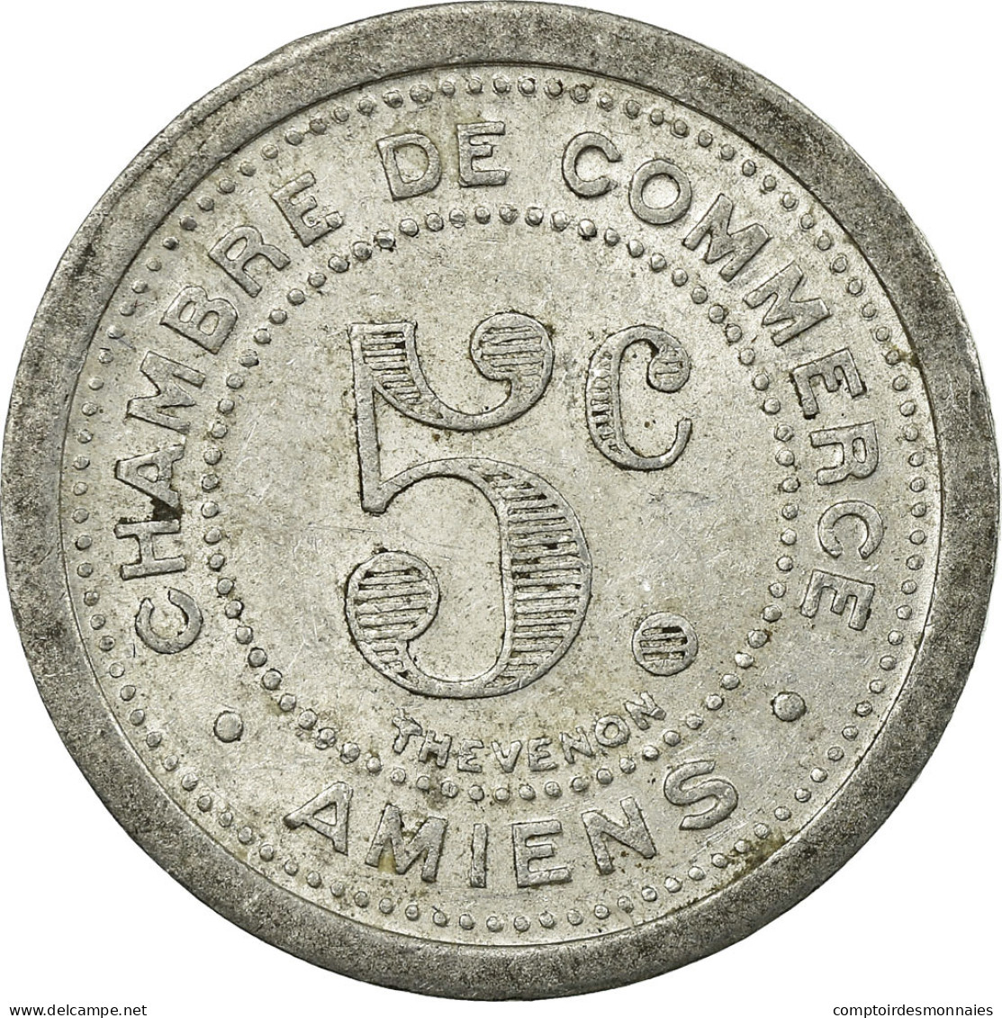 Monnaie, France, Chambre De Commerce, Amiens, 5 Centimes, 1922, TTB+, Aluminium - Monétaires / De Nécessité