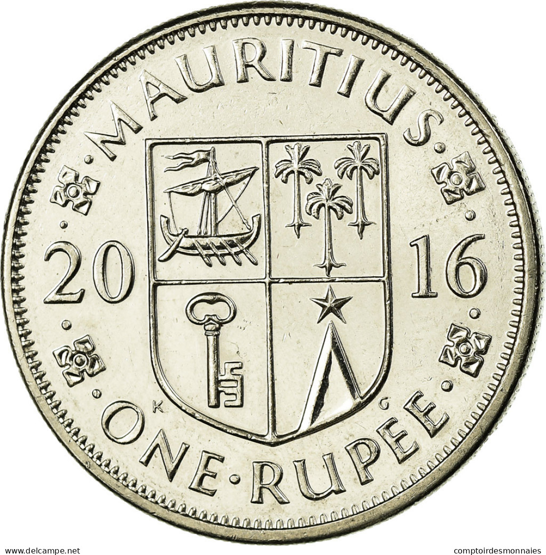 Monnaie, Mauritius, Rupee, 2016, TTB, Nickel Plated Steel - Mauritius