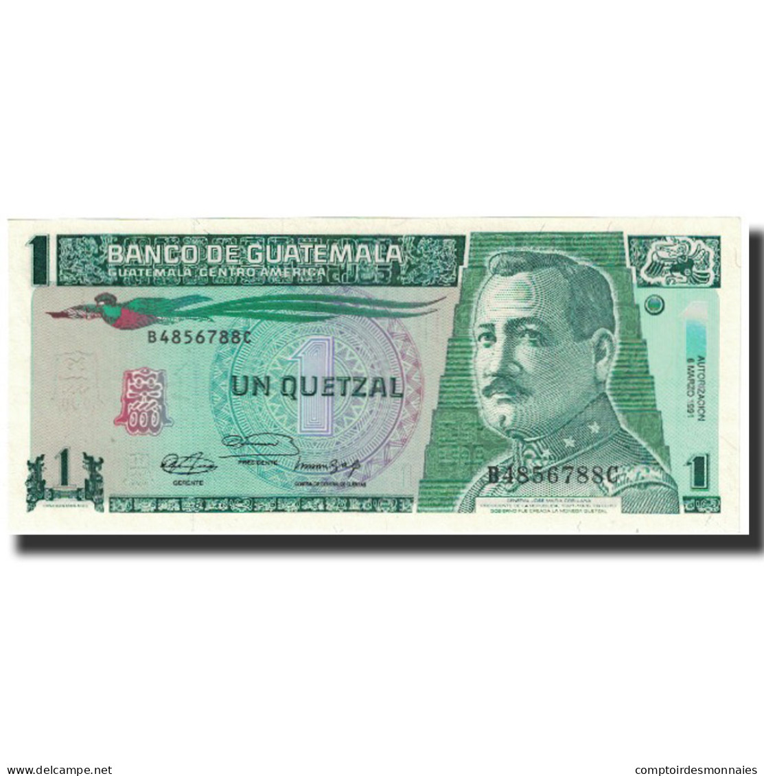 Billet, Guatemala, 1 Quetzal, 1991, 1991-03-06, KM:66, NEUF - Guatemala