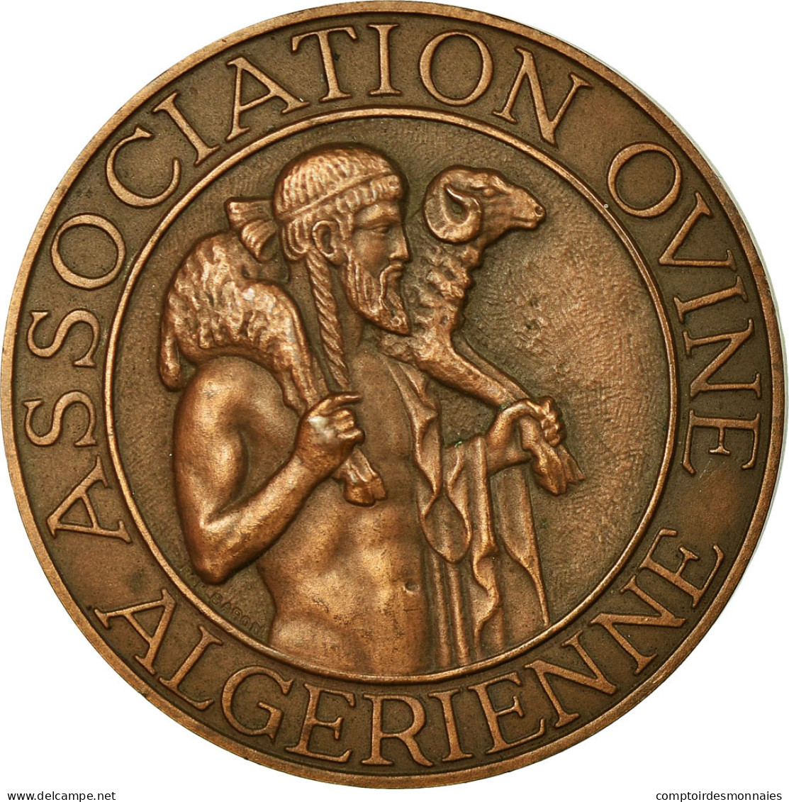 Algeria, Médaille, Association Ovine Algérienne, Baron, SPL, Bronze - Altri & Non Classificati