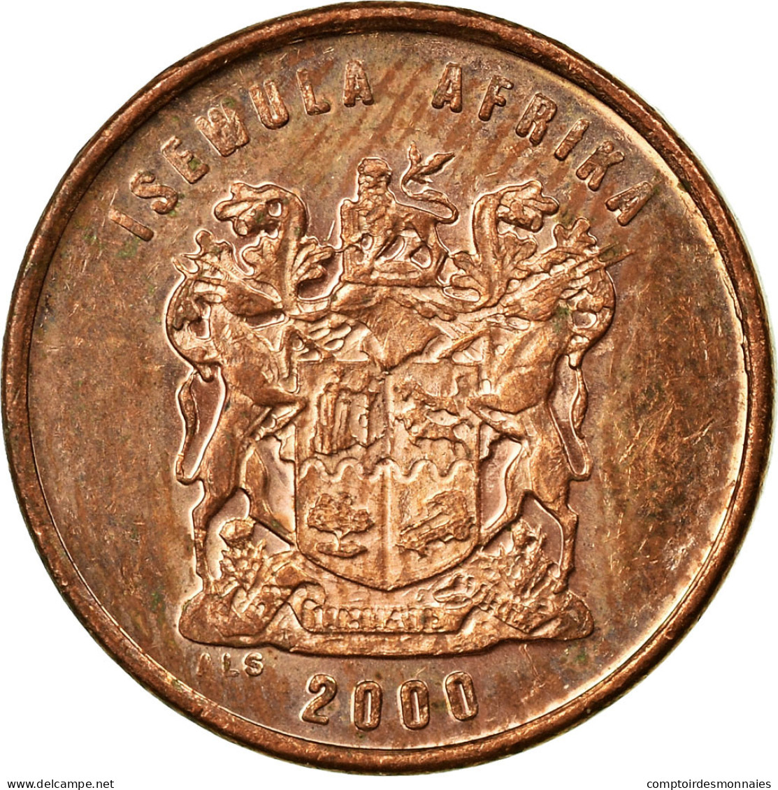 Monnaie, Afrique Du Sud, Cent, 2000, TTB, Copper Plated Steel, KM:170 - Südafrika