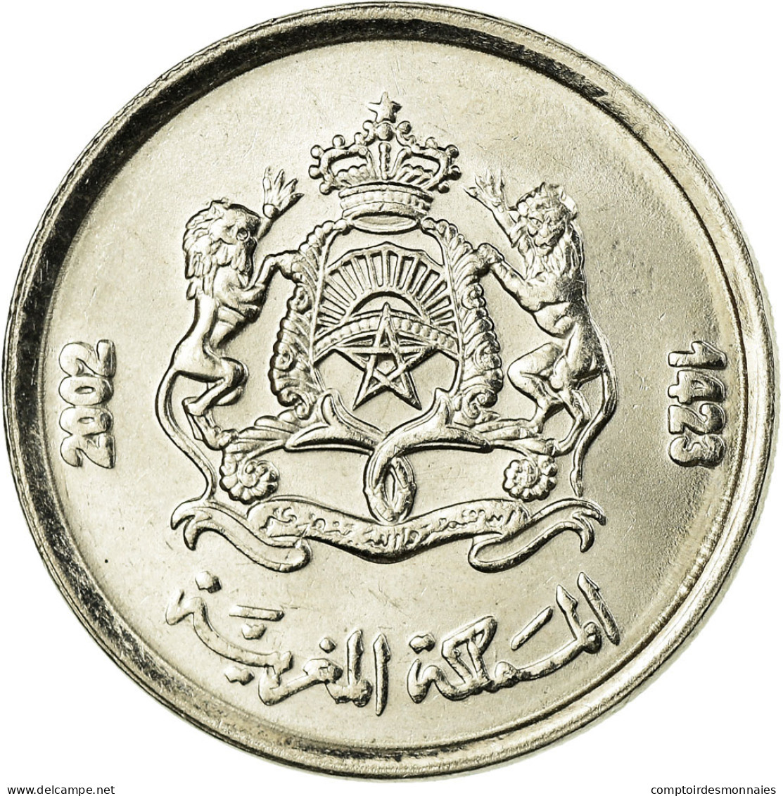 Monnaie, Maroc, Mohammed VI, 1/2 Dirham, 2002, Paris, TTB, Copper-nickel, KM:116 - Maroc