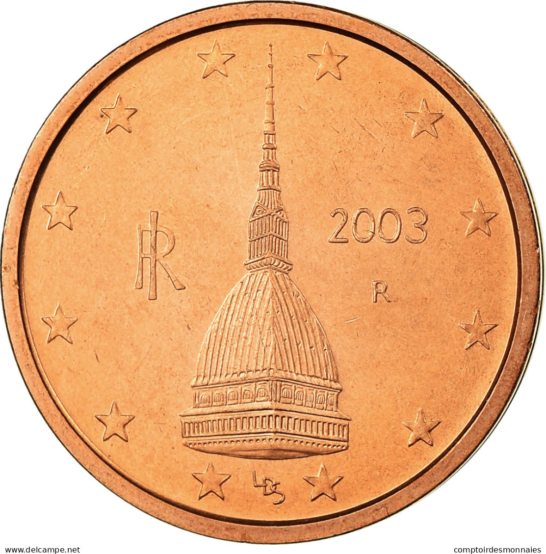 Italie, 2 Euro Cent, 2003, FDC, Copper Plated Steel, KM:211 - Italia