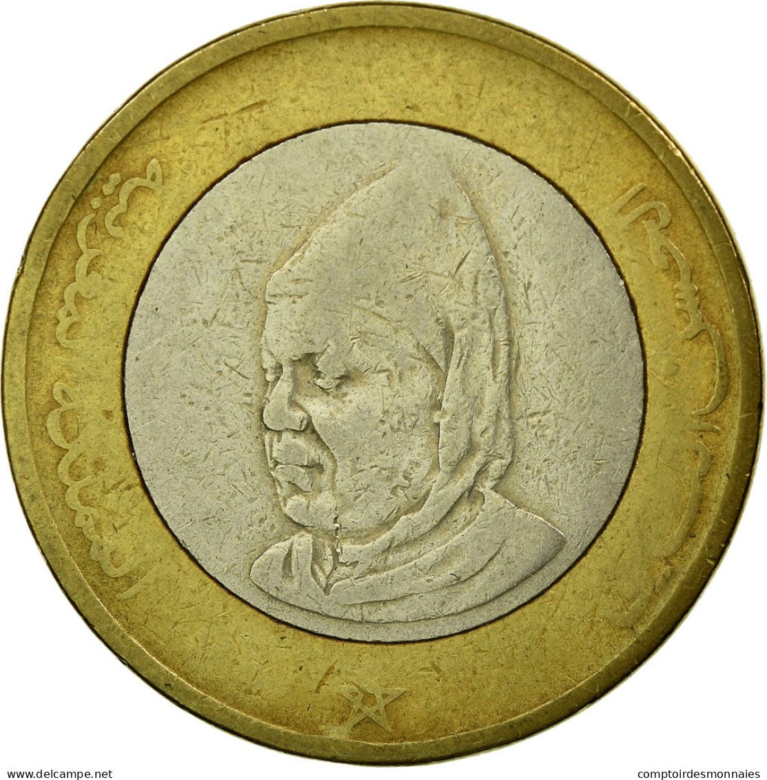 Monnaie, Maroc, Al-Hassan II, 10 Dirhams, 1995/AH1415, Paris, TB+, Bi-Metallic - Maroc
