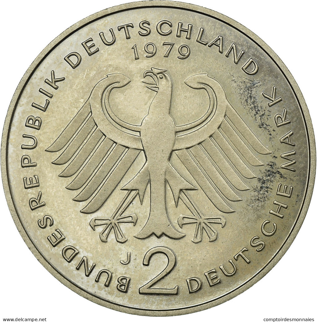 Monnaie, République Fédérale Allemande, 2 Mark, 1979, Hambourg, TTB - 2 Marcos