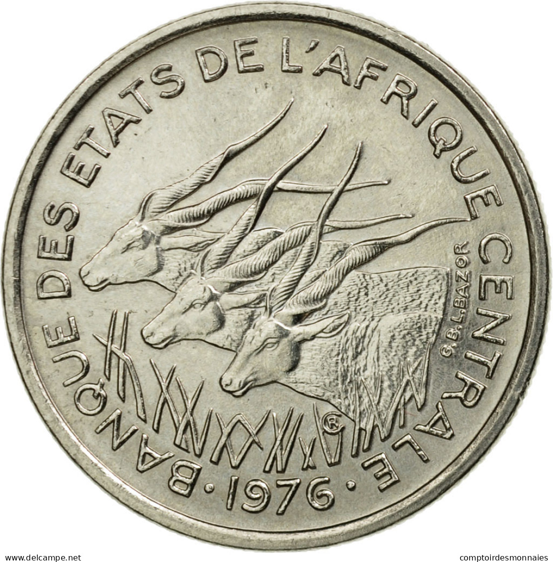 Monnaie, États De L'Afrique Centrale, 50 Francs, 1976, Paris, TTB, Nickel - Central African Republic