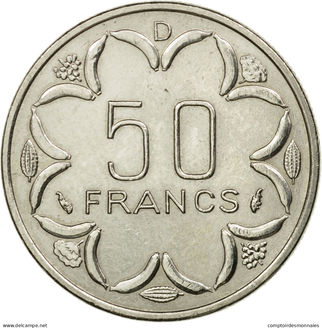 Monnaie, États De L'Afrique Centrale, 50 Francs, 1976, Paris, TTB, Nickel - República Centroafricana