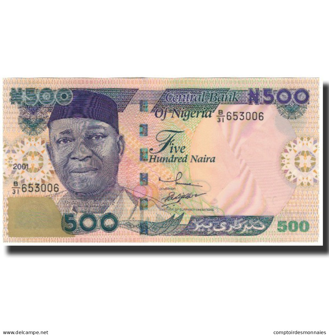 Billet, Nigéria, 500 Naira, 2001, KM:30a, NEUF - Nigeria