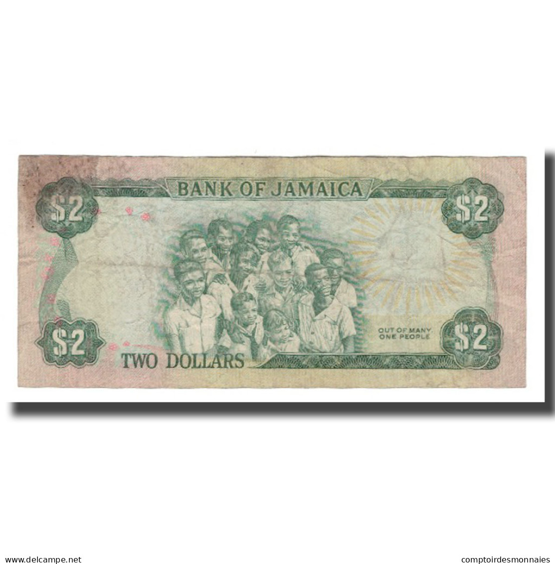 Billet, Jamaica, 2 Dollars, L.1960, KM:55a, TB - Jamaique