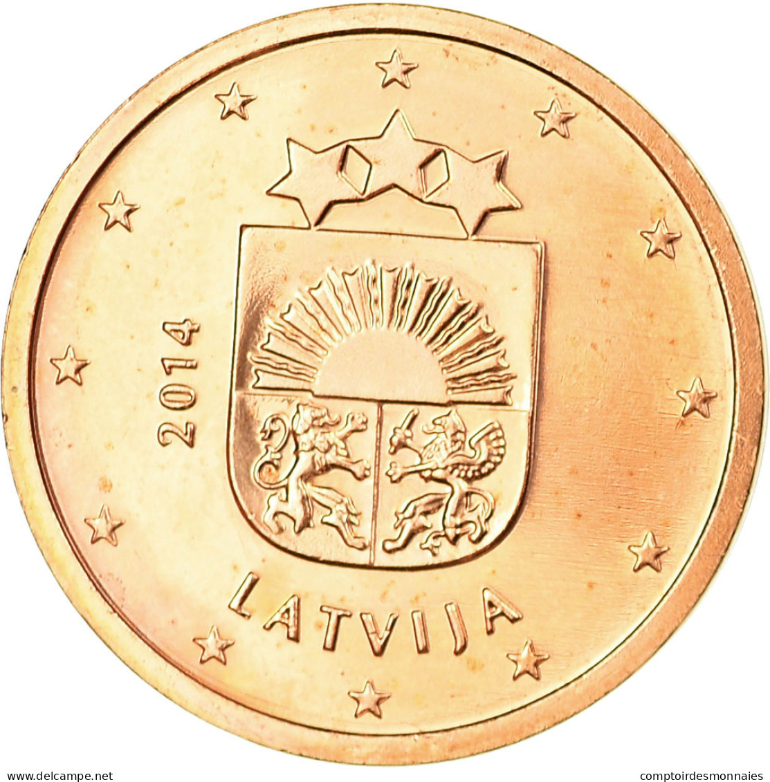Latvia, 2 Euro Cent, 2014, SUP, Copper Plated Steel, KM:151 - Letonia