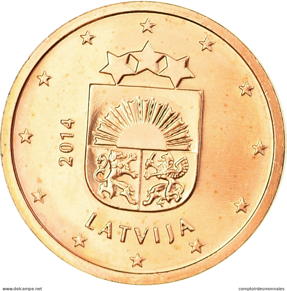 Latvia, 2 Euro Cent, 2014, SUP, Copper Plated Steel, KM:151 - Latvia