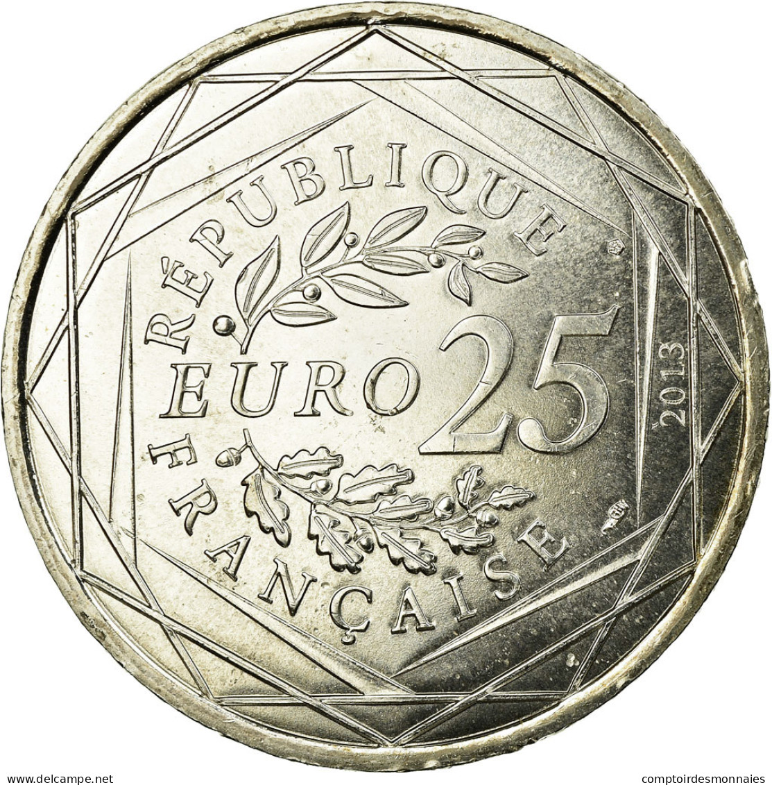 France, 25 Euro, 2013, Respect, SUP+, Argent - Francia