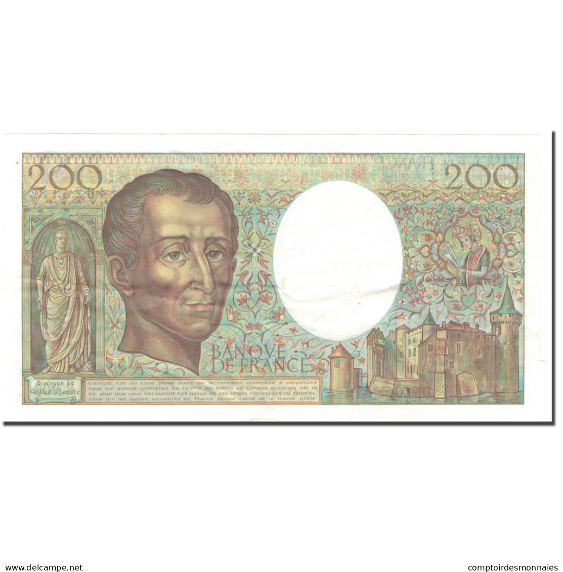 France, 200 Francs, 1982, SUP, KM:155a - 200 F 1981-1994 ''Montesquieu''