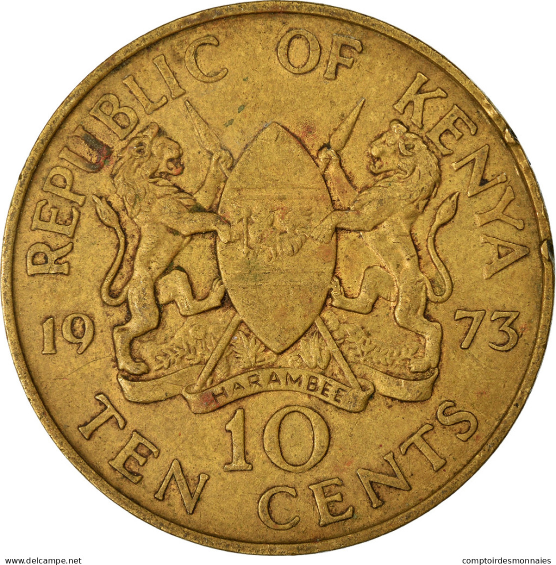 Monnaie, Kenya, 10 Cents, 1973, TTB, Nickel-brass, KM:11 - Kenia