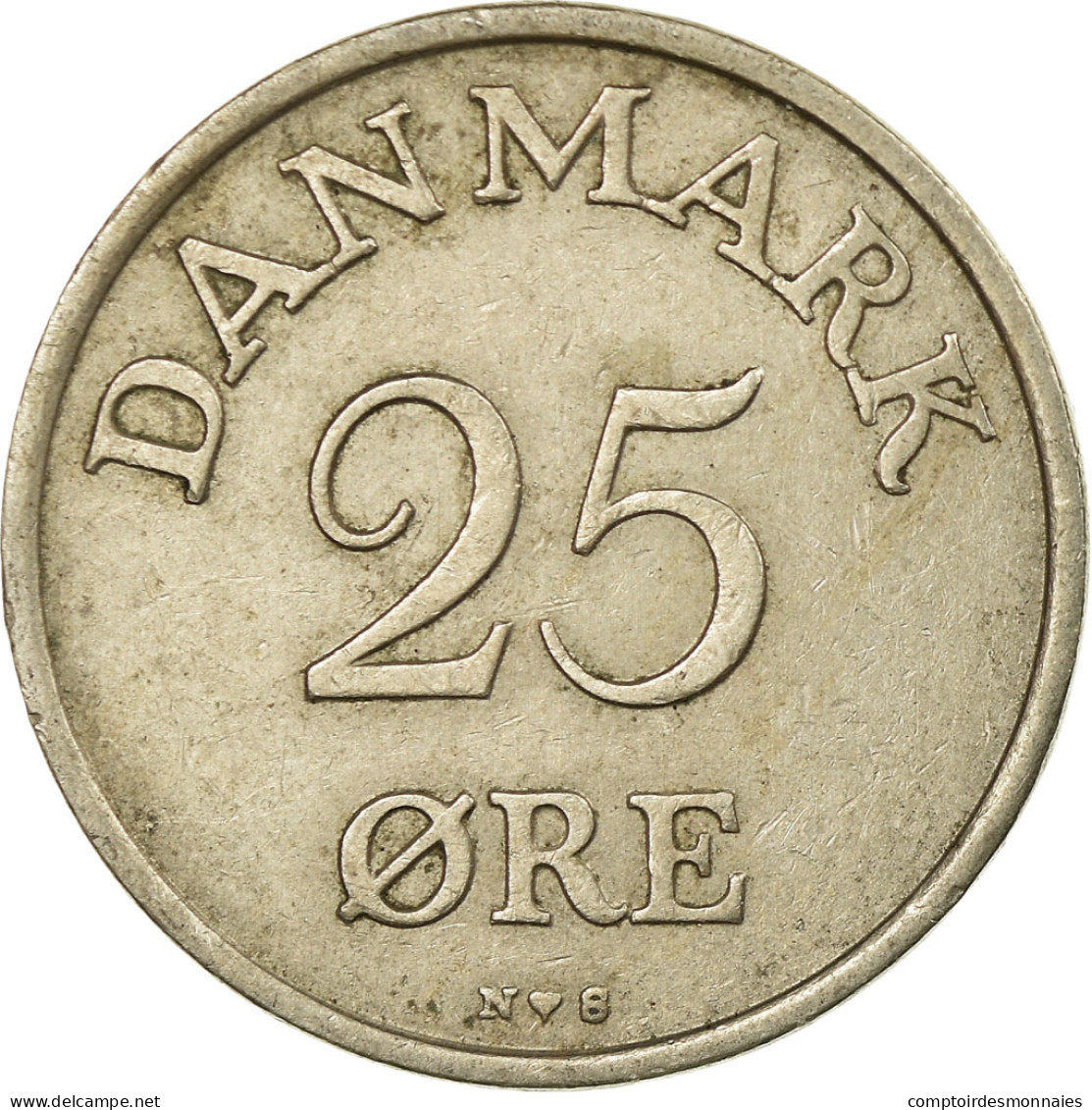 Monnaie, Danemark, Frederik IX, 25 Öre, 1955, Copenhagen, TTB, Copper-nickel - Danemark