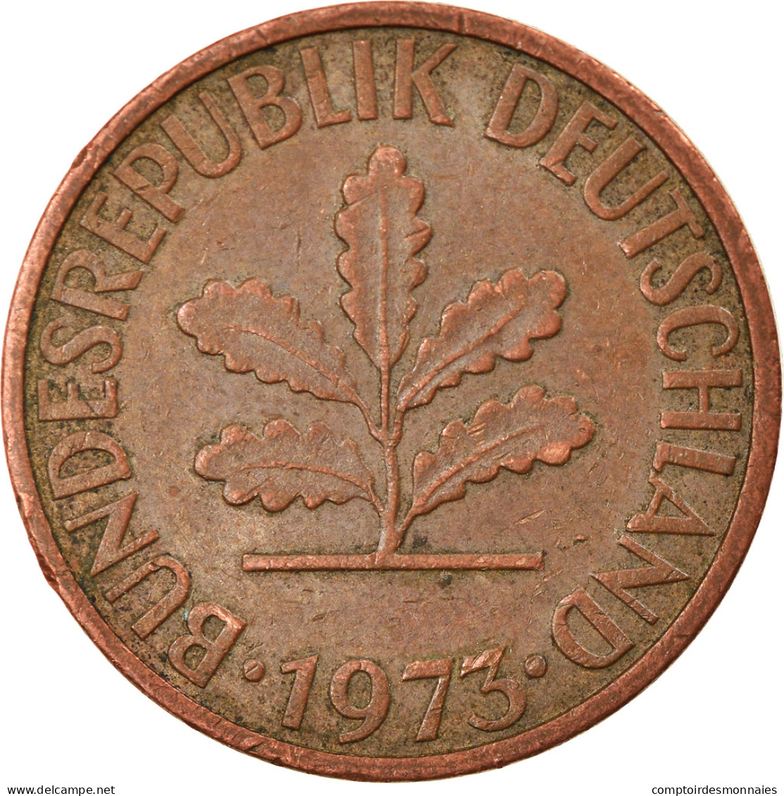 Monnaie, République Fédérale Allemande, 2 Pfennig, 1973, Stuttgart, TTB - 2 Pfennig