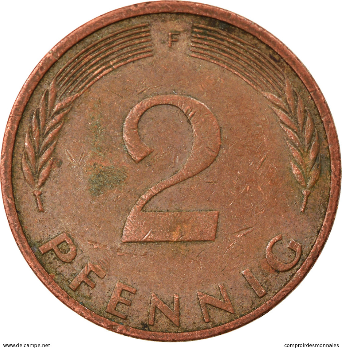 Monnaie, République Fédérale Allemande, 2 Pfennig, 1973, Stuttgart, TTB - 2 Pfennig