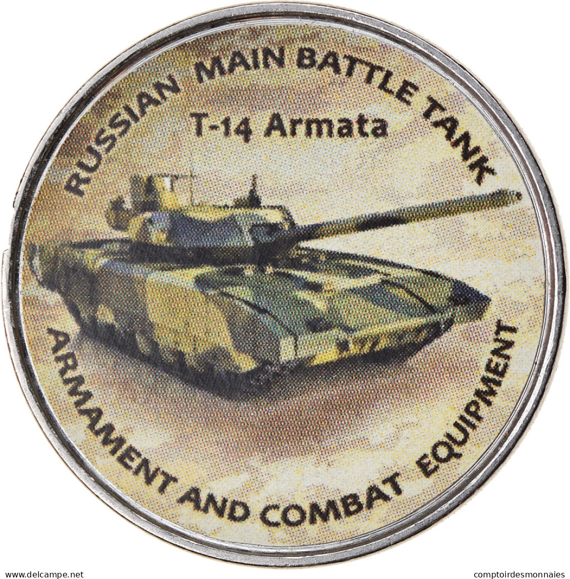 Monnaie, Zimbabwe, Shilling, 2020, Tanks - T-14 Armata, SPL, Nickel Plated Steel - Simbabwe