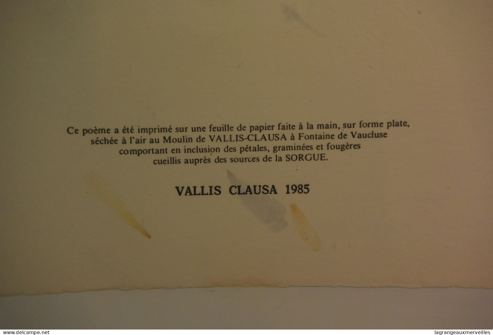 C79 Ancien Poème Jolie Maman Vaucluse Sorgue 1985 - Manuscrits