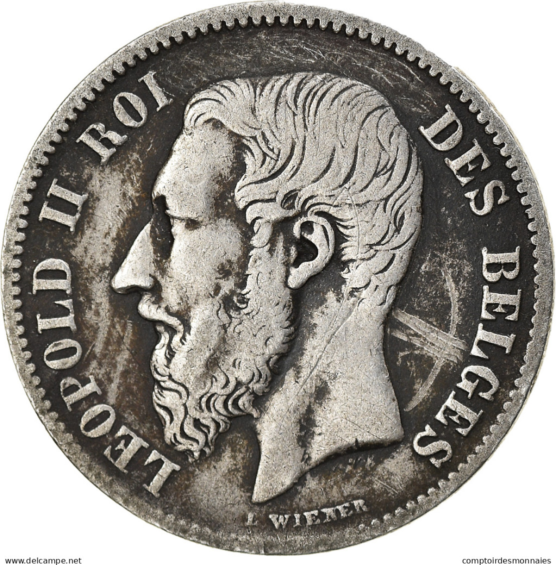 Monnaie, Belgique, Leopold II, 50 Centimes, 1866, TTB, Argent, KM:26 - 50 Cent