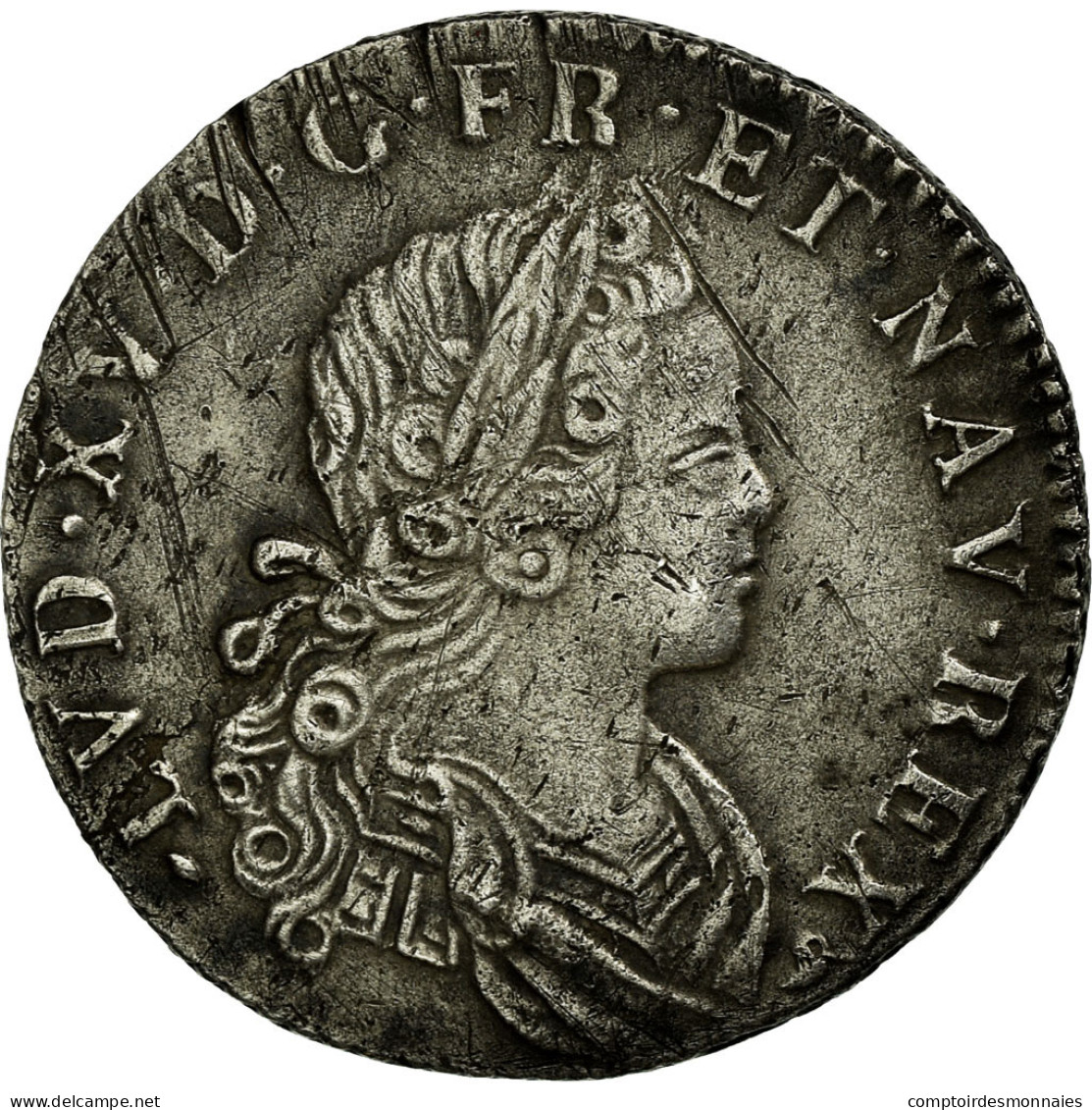 Monnaie, France, Louis XV, 1/6 Écu (XX – S) De France-Navarre, 20 Sols, 1/6 - 1715-1774 Ludwig XV. Der Vielgeliebte