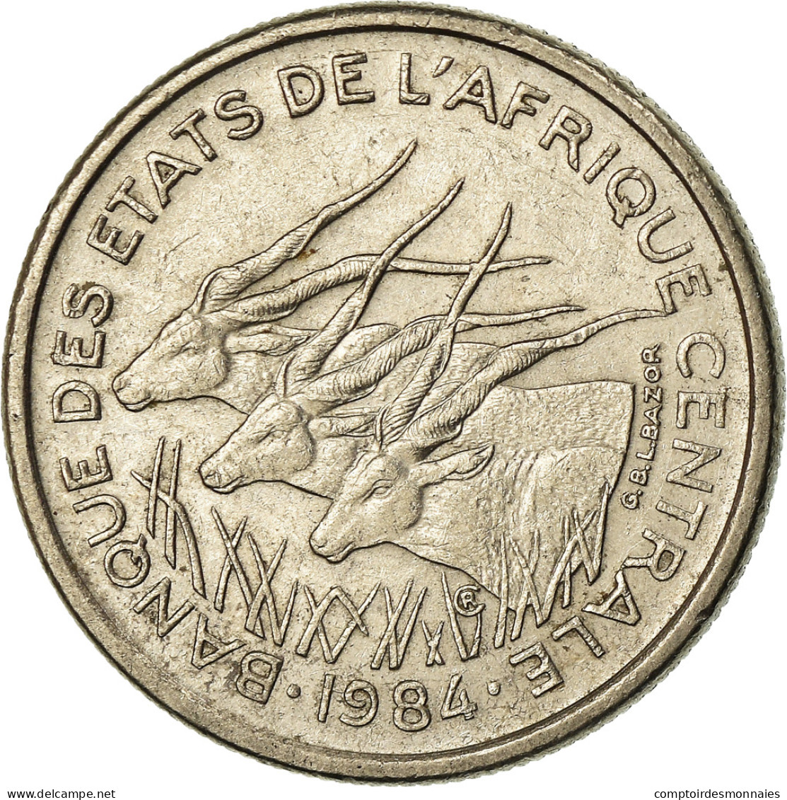 Monnaie, États De L'Afrique Centrale, 50 Francs, 1984, Paris, TTB, Nickel - República Centroafricana