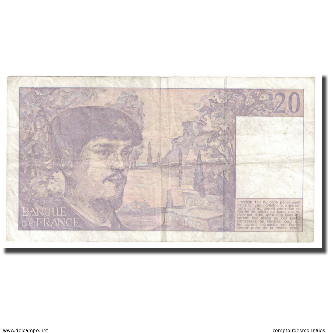 France, 20 Francs, Debussy, 1991, TB, Fayette:66Bis.2, KM:151e - 20 F 1980-1997 ''Debussy''