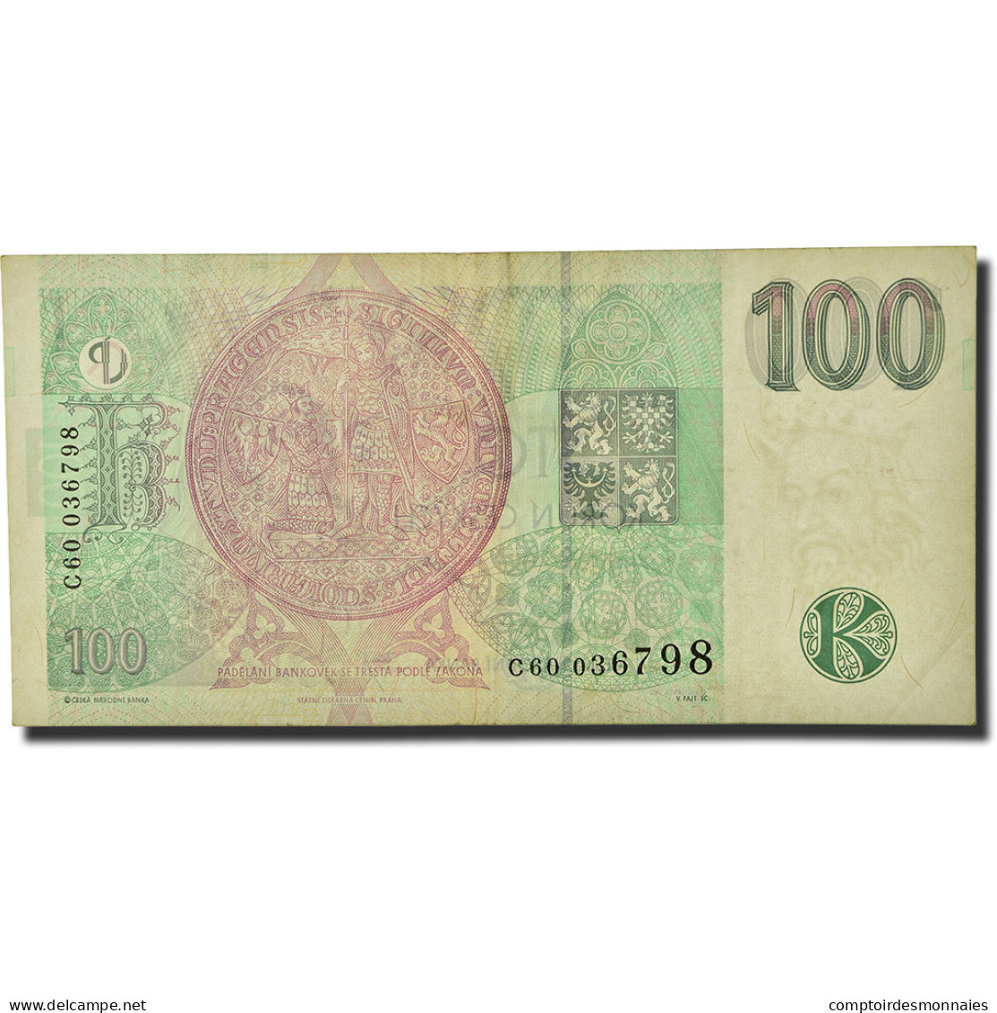 Billet, République Tchèque, 100 Korun, 1993, KM:5a, TTB - Tsjechië