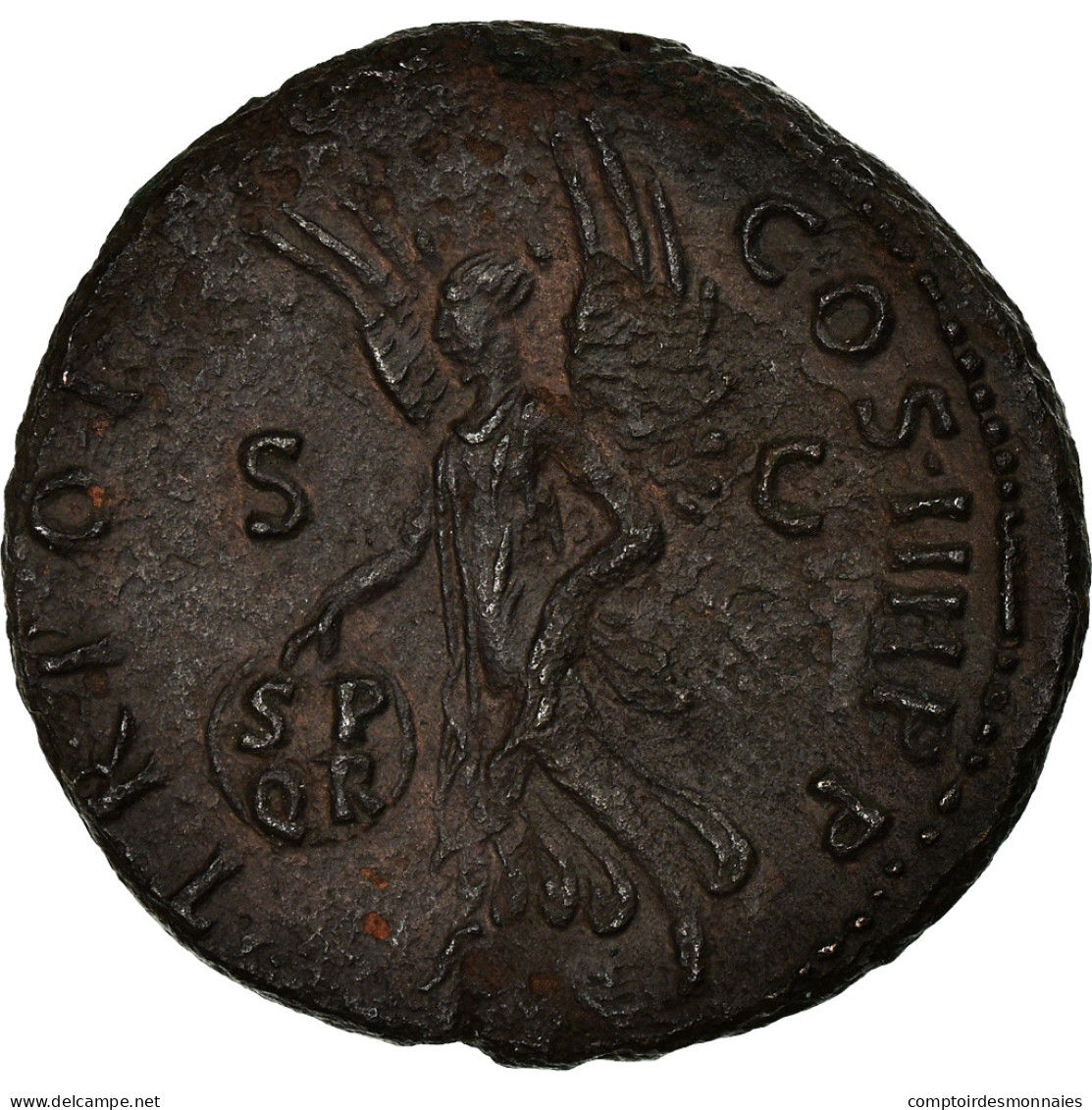 Monnaie, Trajan, As, Rome, TTB, Bronze, RIC:434 - La Dinastía Antonina (96 / 192)