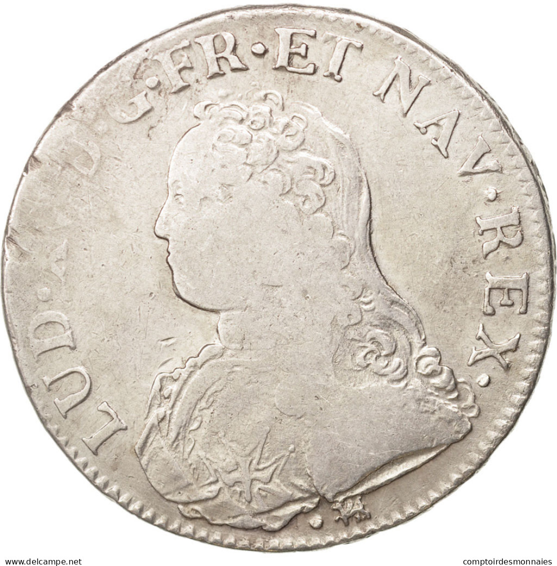 Monnaie, France, Louis XV, Écu Aux Branches D'olivier, Ecu, 1729, La Rochelle - 1715-1774 Luis XV El Bien Amado